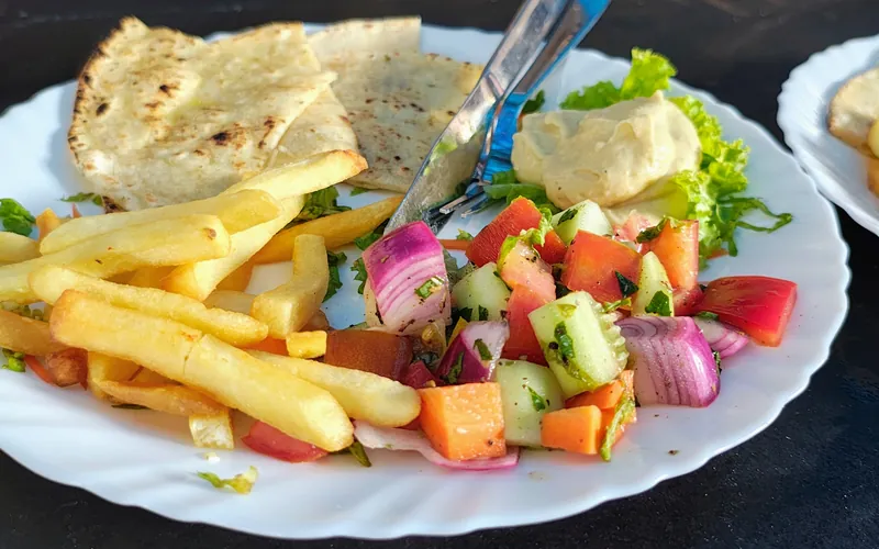 Sattvic vegetarian meal at Purnam Yogashala Goa